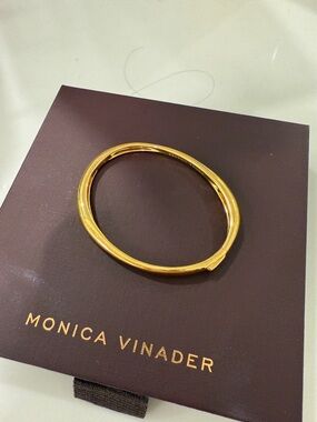 MONICA VINADER 18k Gold Vermeil Nura Reef Bangle Bracelet